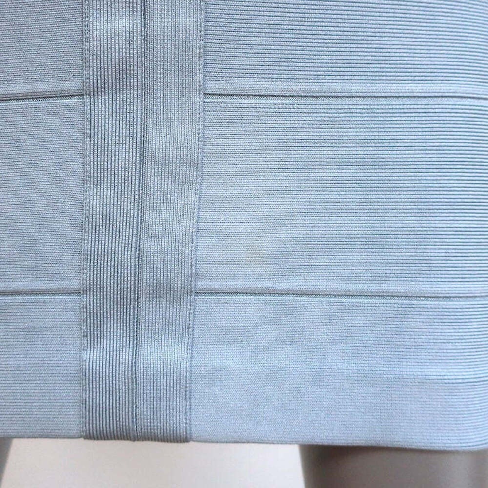 Herve Leger Criss Cross Bandage Dress Light Blue Size Small Sleeveless Mini - Picture 6 of 8
